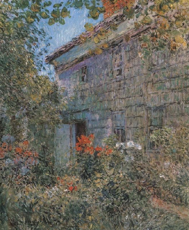 Childe Hassam Old House and Garden,East Hampton,Long Island China oil painting art
